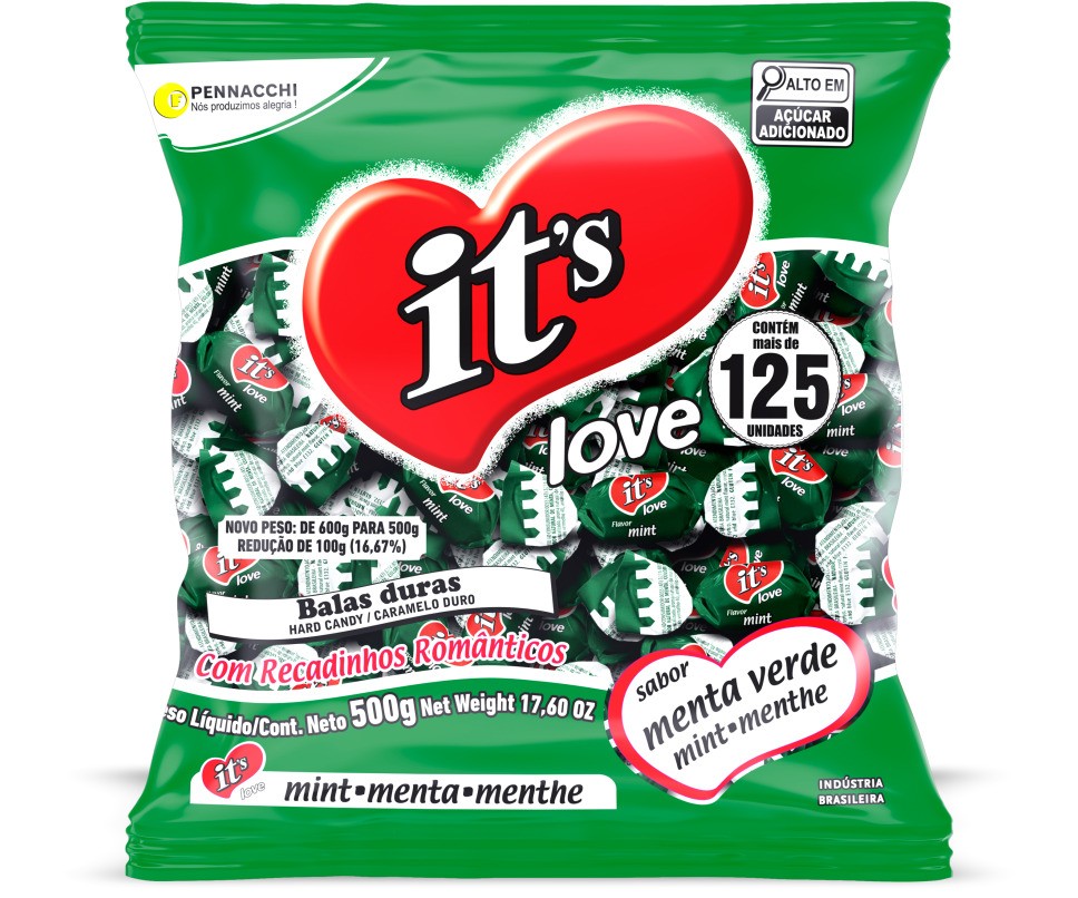 BALA ITS LOVE MENTA VERDE 500G