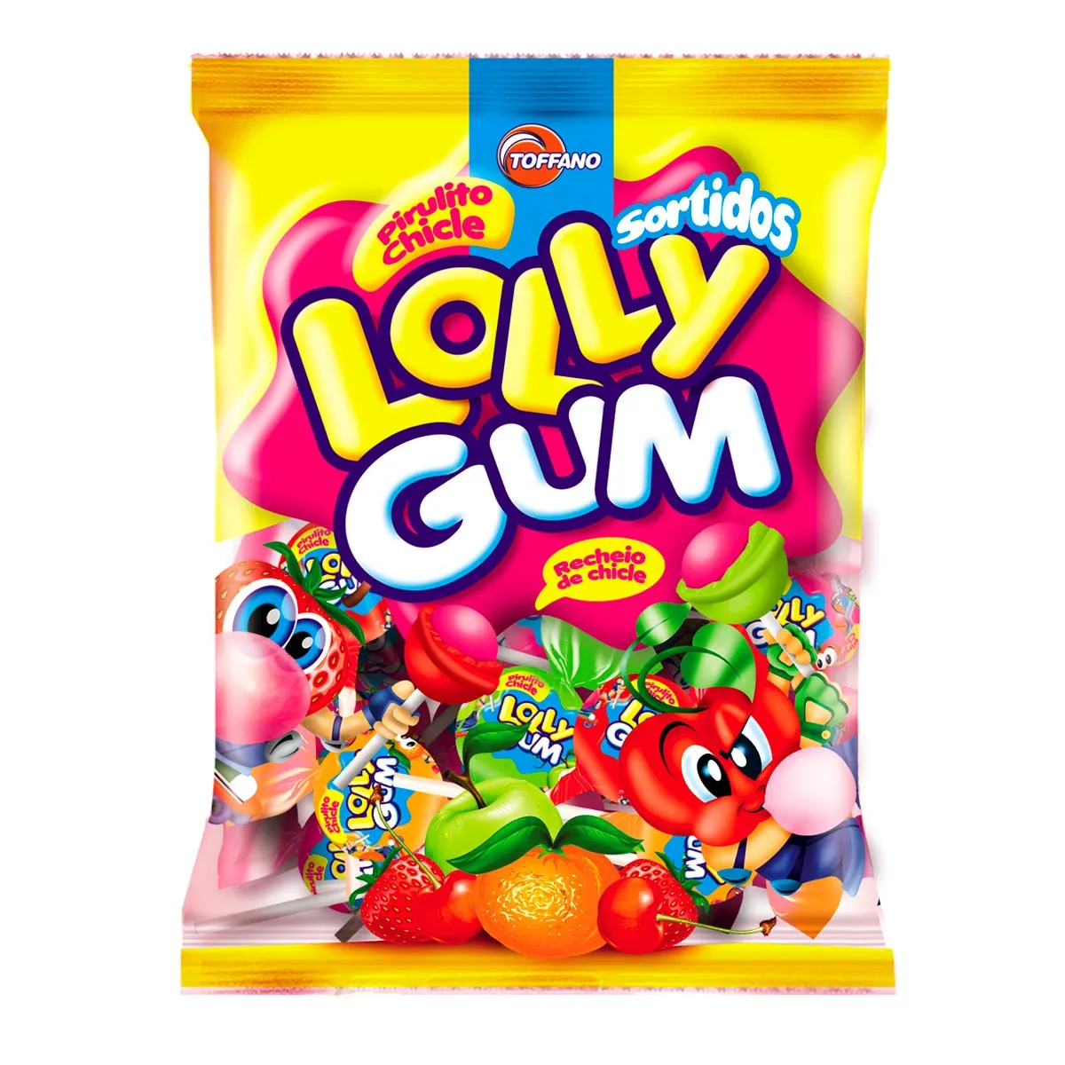 PIRULITO LOLLY GUM FRUTAS 500 GR