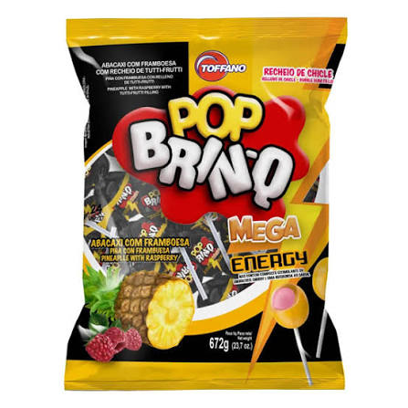 PIRULITO POP BRINQ MEGA ENERGY ABACAXI C/FRAMBOESA 672 GR