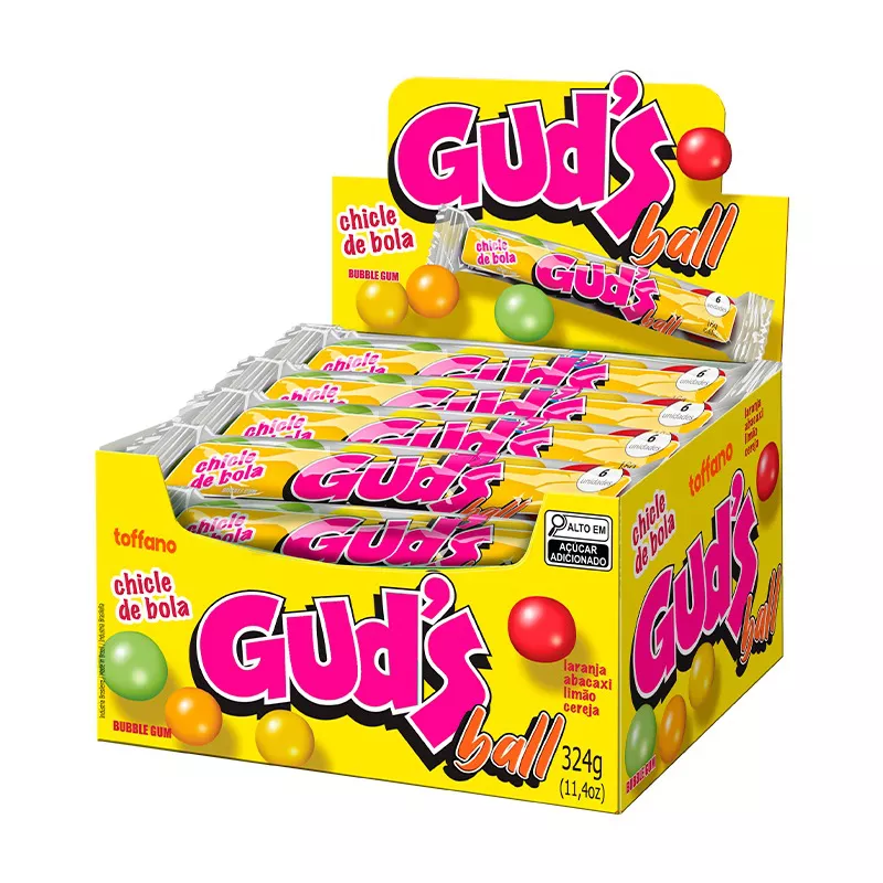 CHICLE DRAGEADO GUDS BALL DISPLAY 324 GR